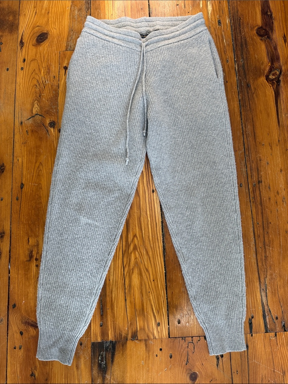 Brooks Brothers Gray Knit Wool Cashmere Jogger Pants Size large